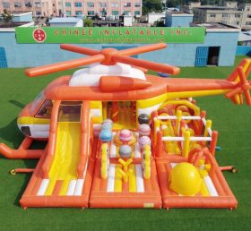 GF3-755 Aire de jeux gonflable à thème hélicoptère