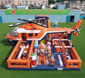 GF3-756 Aire de jeux gonflable à thème hélicoptère
