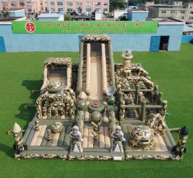 GF3-761 Aire de jeux gonflable sur le thème militaire