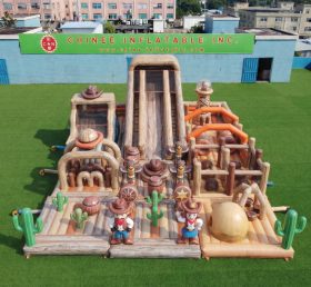 GF3-778 Aire de jeux gonflable à thème Far West