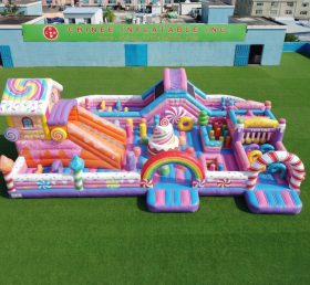 GF3-784 Aire de jeux gonflable sur le thème des bonbons