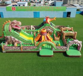 GF3-789 Aire de jeux gonflable à thème dinosaure