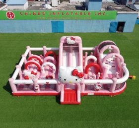 GF3-797 Aire de jeux gonflable à thème Hello Kitty