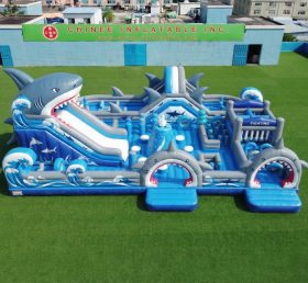 GF3-820 Aire de jeux gonflable à thème requin