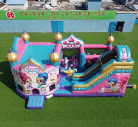 GF3-821 Aire de jeux gonflable à thème Shimmer & Shine