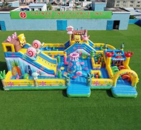 GF3-826 Aire de jeux gonflable à thème Bob l’éponge