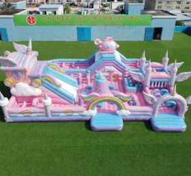 GF3-832 Aire de jeux gonflable sur le thème de la licorne