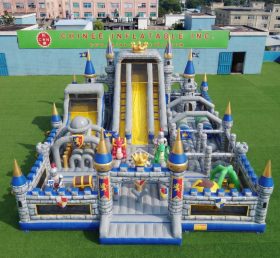 GF3-945 Aire de jeux gonflable à thème Royaume du château
