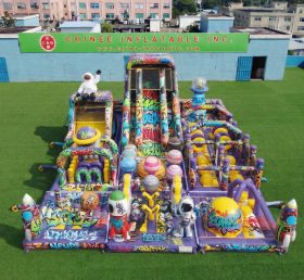 GF3-955 Aire de jeux gonflable à thème graffiti
