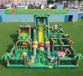 GF3-957 Aire de jeux gonflable à thème jungle