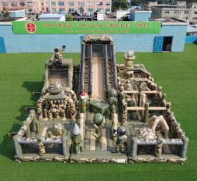 GF3-962 Aire de jeux gonflable à thème style militaire