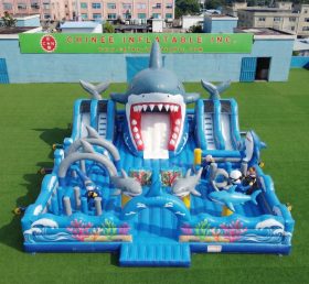 GF3-976 Aire de jeux gonflable à thème requin