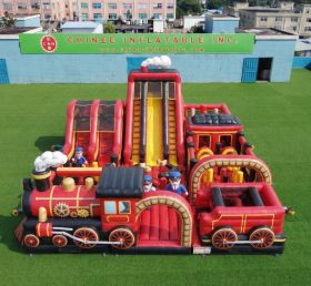 GF3-989 Aire de jeux gonflable sur le thème du train
