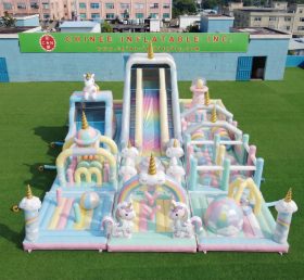 GF3-990 Aire de jeux gonflable à thème licorne
