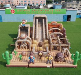 GF3-991 Aire de jeux gonflable à thème Far West