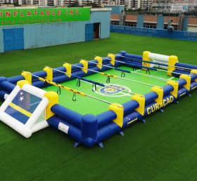 T11-952J Terrain de football humain gonflable à thème Curaçao