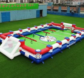 T11-952W Terrain de football humain gonflable sur le thème du Paraguay