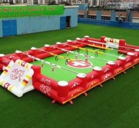 T11-952AE Terrain de football humain gonflable sur le thème de la Suisse