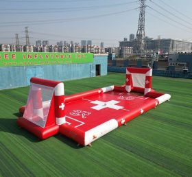 T11-779BK Terrain de football gonflable thème Suisse