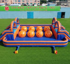 T11-4751F Parcours d’obstacles gonflable Double Wipeout à grosses balles sur le thème Dragon Ball