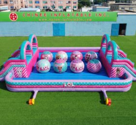 T11-4751J Thème LOL Surprise Parcours d’obstacles gonflable Big Balls Double Wipeout