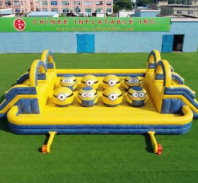 T11-4751M Parcours d'obstacles gonflable à gros ballons double thème Minions