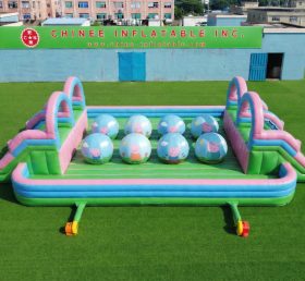 T11-4751R Parcours d’obstacles gonflable à gros ballons double thème Peppa Pig