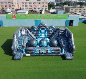T11-4750E Parcours d'obstacles de boules géantes gonflable à thème Godzilla