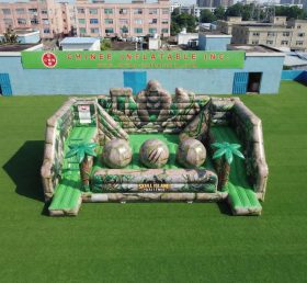 T11-4750G Parcours d’obstacles gonflable à thème King Kong avec grosses boules Wipeout