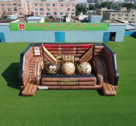 T11-4750K Parcours d’obstacles gonflable à gros ballons sur le thème des pirates