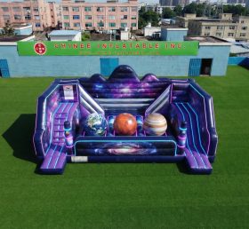 T11-4750N Parcours d'obstacles de grosses boules gonflables sur le thème de l'espace