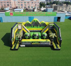 T11-4750Q Parcours d’obstacles gonflable Boules géantes thème toxique