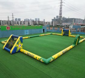 T11-926BBR Terrain de football gonflable grand thème Brésil