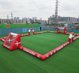 T11-926BDK Terrain de football gonflable grand thème Danemark