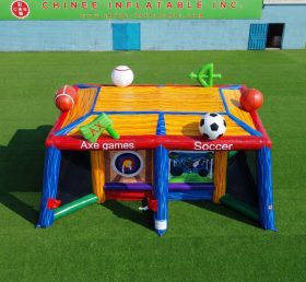 T11-7316 Cube de jeu multisport gonflable commercial 6-en-1
