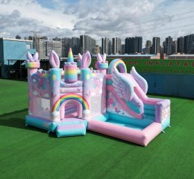 T2-8813 Château Gonflable Thème My Little Pony avec Toboggan et Piscine