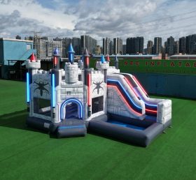 T2-8838 Château Gonflable Thème Star Wars avec Toboggan et Piscine