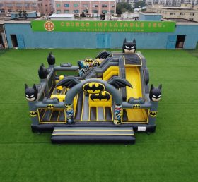 T2-8862 Château Gonflable Thème Batman Avec Toboggan