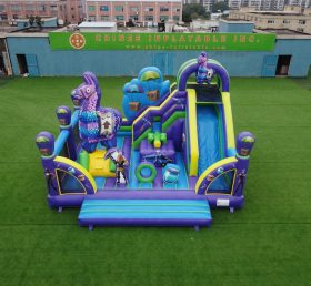 T2-8877 Château Gonflable Thème Fortnite Avec Toboggan