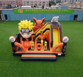 T2-8892 Château Gonflable Thème Naruto Avec Toboggan