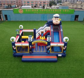 T2-8900 Château Gonflable Thème Popeye Avec Toboggan