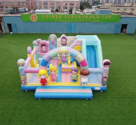 T2-8901 Château Gonflable Thème Pop Mart Avec Toboggan