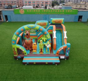 T2-8906 Château gonflable Scooby-Doo avec toboggan