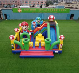 T2-8918 Château Gonflable Thème Super Mario Avec Toboggan