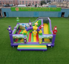 T2-8919 Château Gonflable Thème Teletubbies Avec Toboggan