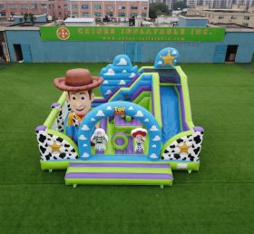 T2-8932 Château Gonflable Thème Toy Story Avec Toboggan