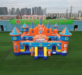 T5-3152 Château Gonflable Thème Blippi Wonders