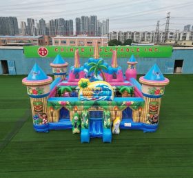 T5-3173 Château Gonflable Thème Lilo & Stitch