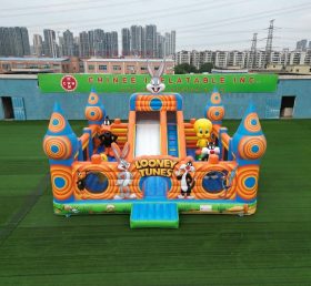 T5-3177 Château Gonflable Thème Looney Tunes