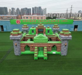T5-3180 Château Gonflable à Thème Minecraft